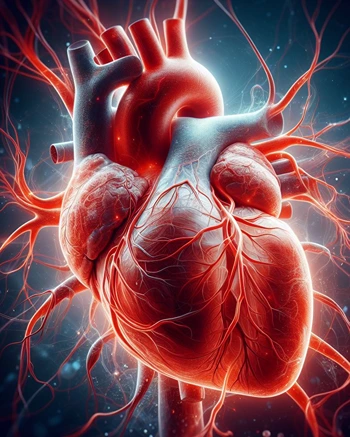 Vibrant image of healthy heart